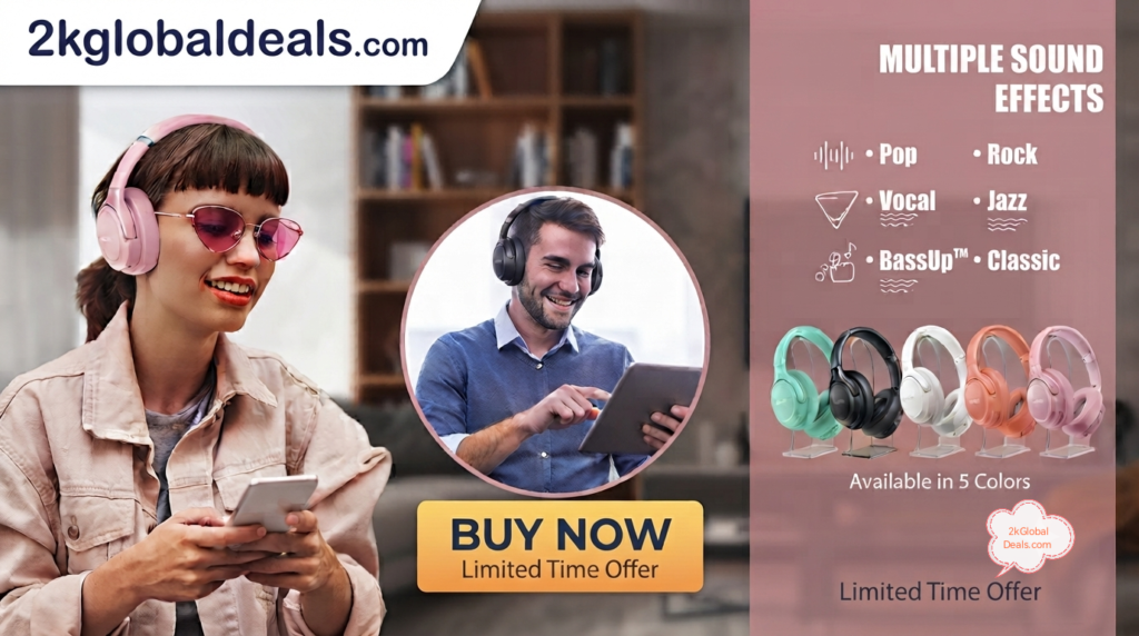 Beribes Active Noise Cancelling Headphones 