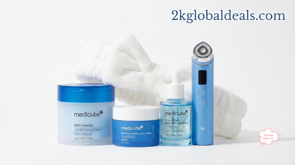 The blue Medicube skincare routine 