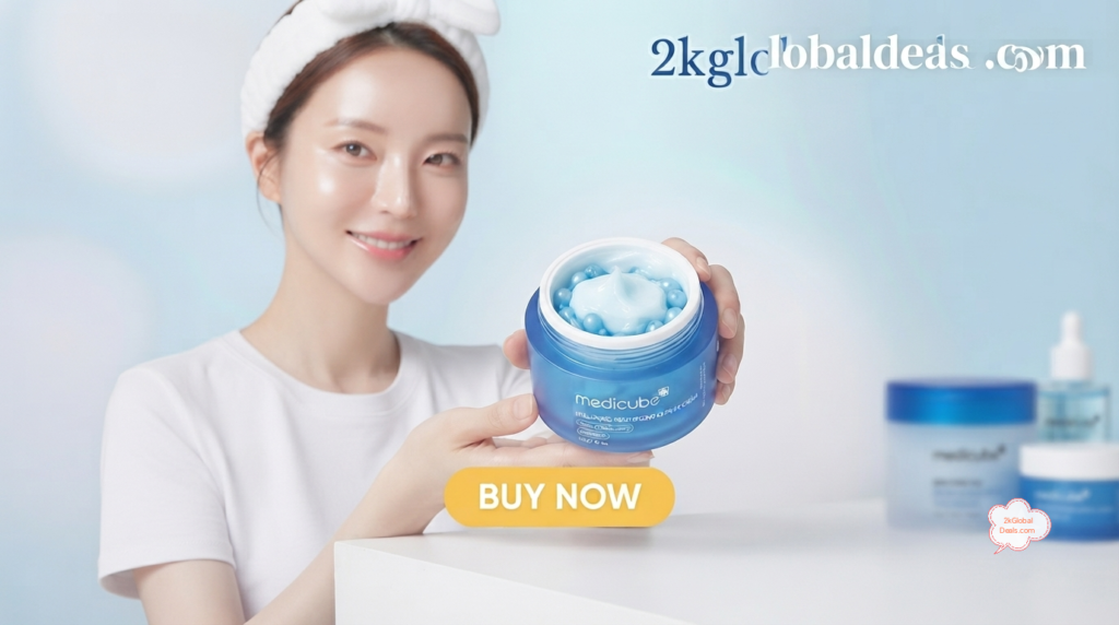 The blue Medicube skincare routine 