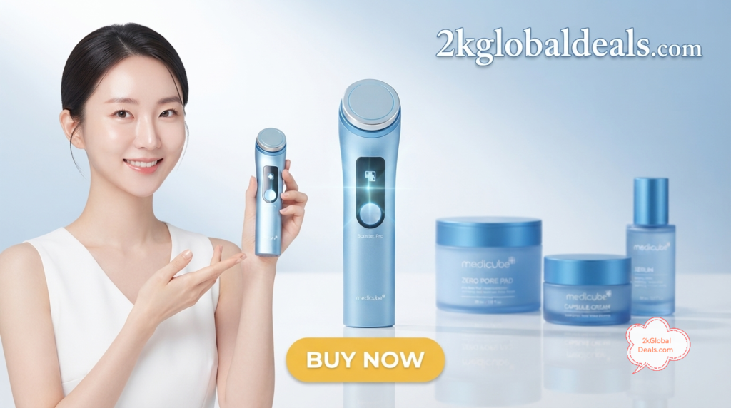 The blue Medicube skincare routine 